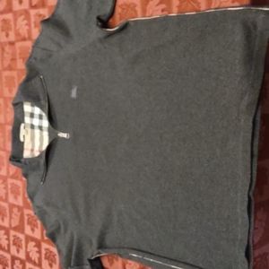 Burberry Brit quarter zip pullover. Charcoal grey m